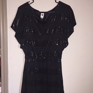 Black sequin dress